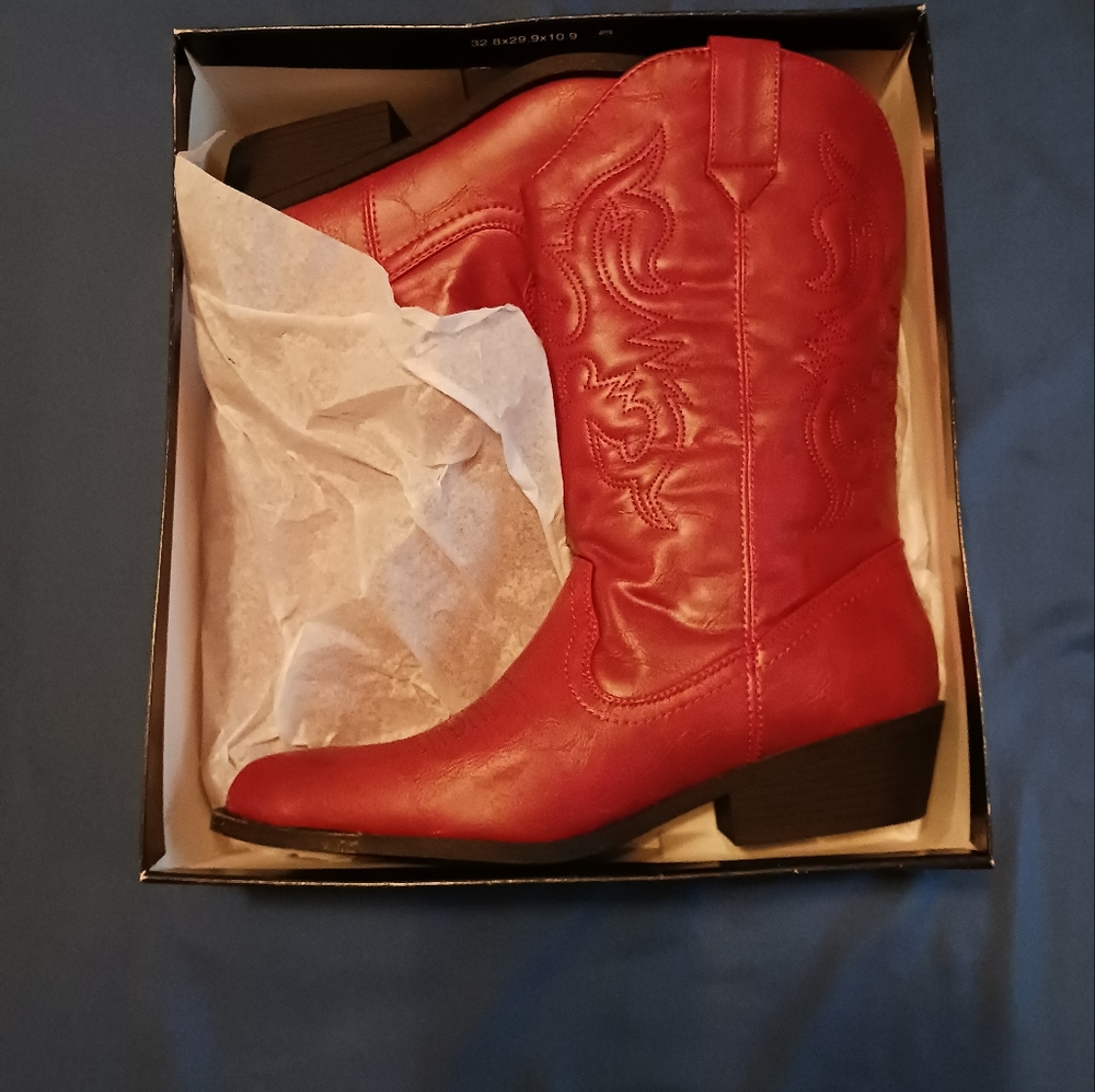 Wishful Park Lass Cowgirl Boots! Red. Size 8.5 Womens!